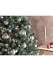 Beliani 6er-Set Weihnachtsbaumkugeln ARGENTIN in Silber