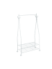 relaxdays Kleiderständer in Weiß-Grau - (B)90 x (H)162 x (T)40 cm