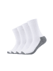 camano Sportsocken Atmungsaktiv Bequem Perfekte Passform Tennissocken Verstärkt Herren und Damen 4er Pack function in Weiß