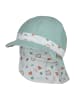 Sterntaler Wende-Schirmmütze Tiere in helltürkis