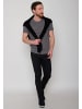 GreenBomb T-Shirt Basic in Grau Streifen