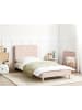 Beliani Einzelbett CORSAINT in Beige/Braun - (W) 98 x (H) 92 x (L) 209 cm