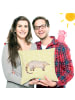 Mr. & Mrs. Panda 40 x 40 Kissen Nasenbaer ohne Spruch in Gelb Pastell