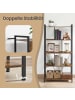 VASAGLE Standregal Barnet in Braun-Schwarz - (B)74 x (H)150 x (T)30 cm