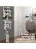 HOMCOM Wäscheständer-104-150L x 103B x 145-197H cm-Silber