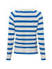 Marie Lund Strickpullover in blau weiß - 0001
