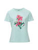 Salsa Jeans T-Shirt Flower Print in Light Green