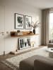 KADIMA DESIGN Wandregal MUMBAI Massiv-Holz Holzregal 160 cm Landhaus-Stil in Massivholz