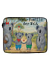 Mr. & Mrs. Panda Laptop Case Koala Familie zwei Design mit Spruch in Weiß