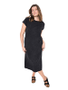 Studio Untold Jerseykleid in anthrazit melange