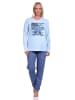 NORMANN langarm Schlafanzug Pyjama Sterne - 70418 in blau