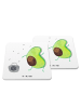 Mr. & Mrs. Panda Bierdeckel Avocado Tanzen ohne Spruch in Weiß