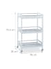 relaxdays Servierwagen in Weiß - (B)46x (H)76,5 x (T)38 cm