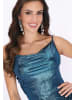faina Women Dress in navy metallic