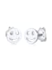 Elli Ohrringe 925 Sterling Silber mit Smiling Face, Plättchen in Silber