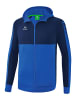 erima Six Wings Trainingsjacke mit Kapuze in new royal/new navy