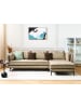 Beliani 3-tlg Ecksofa ALTAN in Beige/Schwarz linksseitig