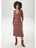 Aniston CASUAL Jerseykleid in bordeaux-wollweiß-fuchsia--zimt-helloliv-schwarz