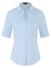More & More klassische 1/2 Arm Baumwollstretchbluse in hellblau
