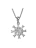 SilberDream 925 Sterling Silber Damen SilberDream Halsketten Schneeflocke  ca. 44,8cm