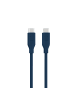 COFI 1453 Qware USB-C auf USB-C Kabel – 60W 1 Meter Lade- und Datenkabel Schwarz in Blau