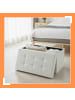 relaxdays Sitzbank in Weiß - (B)76 x (H)38 x (T)38 cm