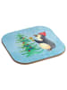 Mr. & Mrs. Panda Coaster Pinguin Weihnachtsbaum ohne Spruch in Eisblau