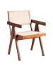 Beliani Esszimmerstuhl WESTBROOK in Braun/Naturfarben - (W) 55 x (H) 85 x (L) 58 cm