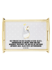 Mr. & Mrs. Panda Serviertablett Pinguin Kommunion mit Spruch in Grau Pastell