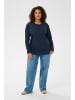 KAFFE curve Langarm-Shirt KChellen Loose fit in Midnight Marine