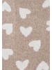 Faera Dreieckstuch Herzmotiv Weiche Strickstruktur in Beige