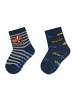 Sterntaler ABS Socken 2er-Pack Bagger + Autos in marineblau