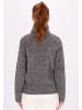 DreiMaster Damen Fleecejacke in Grau Melange