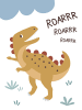 A.S. Création Leinwandbild Canvas Dinosaur Beige