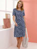 Sieh an! Jerseykleid in marine-weiß-bedruckt