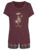 VIVANCE DREAMS Shorty in bordeaux-kariert, kariert-hellblau