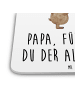 Mr. & Mrs. Panda Gläseruntersetzer Bären mit Hut mit Spruch in Weiß