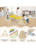 COSTWAY Klettergerüst Indoor inkl. 2 Kletterdreieck & Kletterleiter in Bunt