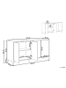 Beliani Sideboard COWELL in Braun/Schwarz - (W) 160 x (H) 82 x (L) 40 cm