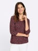 Sieh an! 3/4-Arm-Shirt in schwarz-pink-bedruckt