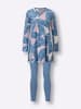 WITT WEIDEN Schlafanzug in mittelblau-rosé-bedruckt