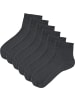 Erwin Müller Baumwolle Unisex-Kurzsocken 6 Paar in anthrazit