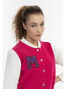 myMo Damen Collegejacke in Dunkelpink
