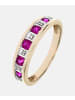 Diamant L'éternel Eternity-Ring aus 375 Gelbgold mit 9 Karat Diamant mit Rubin