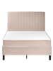 Beliani 4-tlg Doppelbett COUNTESS in Beige/Braun