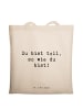 Mr. & Mrs. Panda Shopping Tasche Spruch Schulanfang Einzigartig ... in Creme