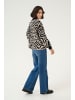 Kaffe Strickpullover KAwilma Regular fit in Black/Feather G. Animal Knit