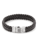 Rebel & Rose Armband The Braided Leather in braun