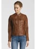 7eleven Bikerjacke Lederjacke "BASTIA" in cognac