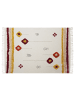Beliani Kuscheldecke AMROHA in Bunt/Rot/Beige - (W) 130 x (H) 1 x (L) 180 cm
